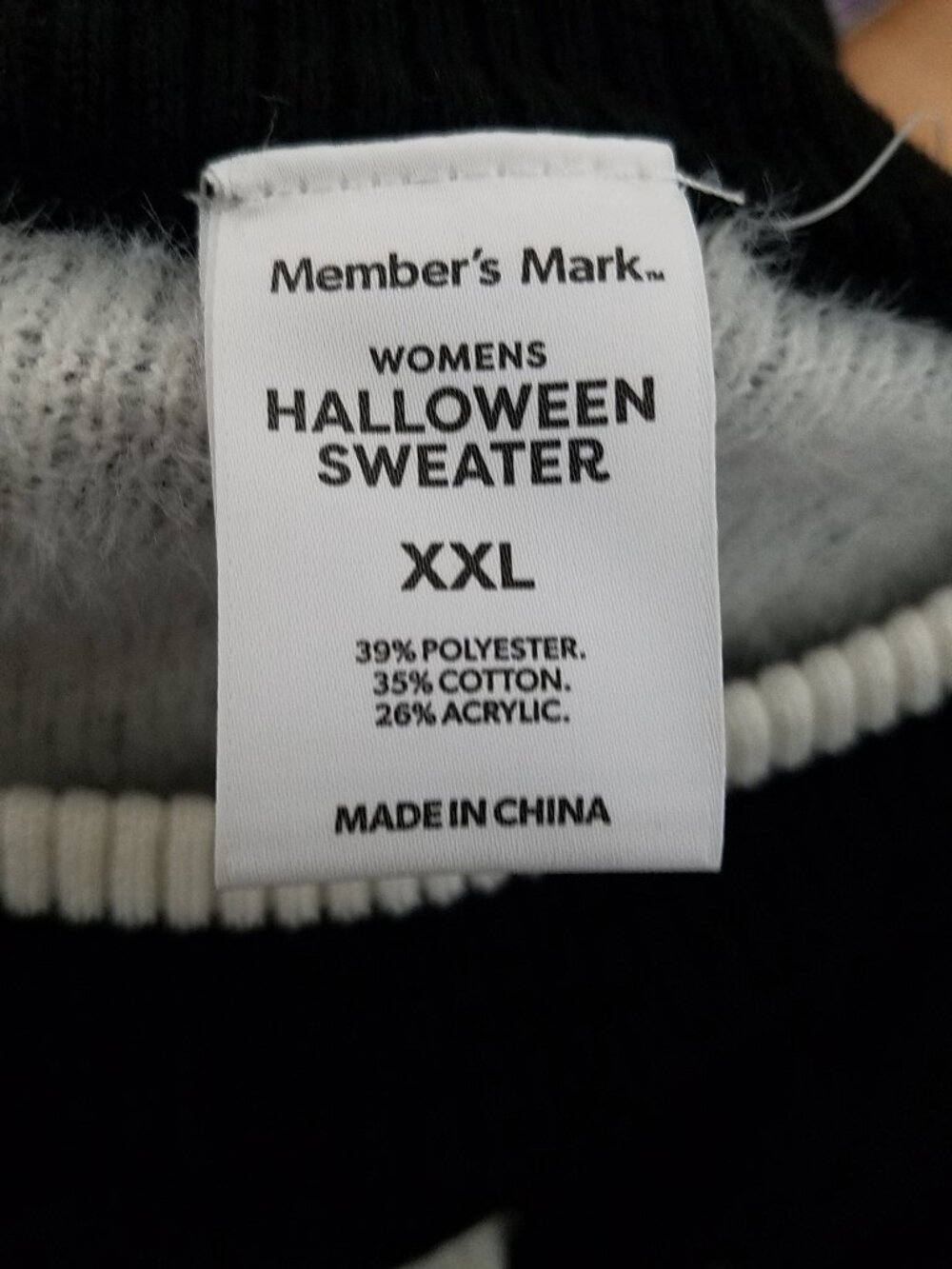 Member's Mark Halloween Sweater — Size XXL — Ghost Motif — NWT 🎃 - Picture 9 of 9